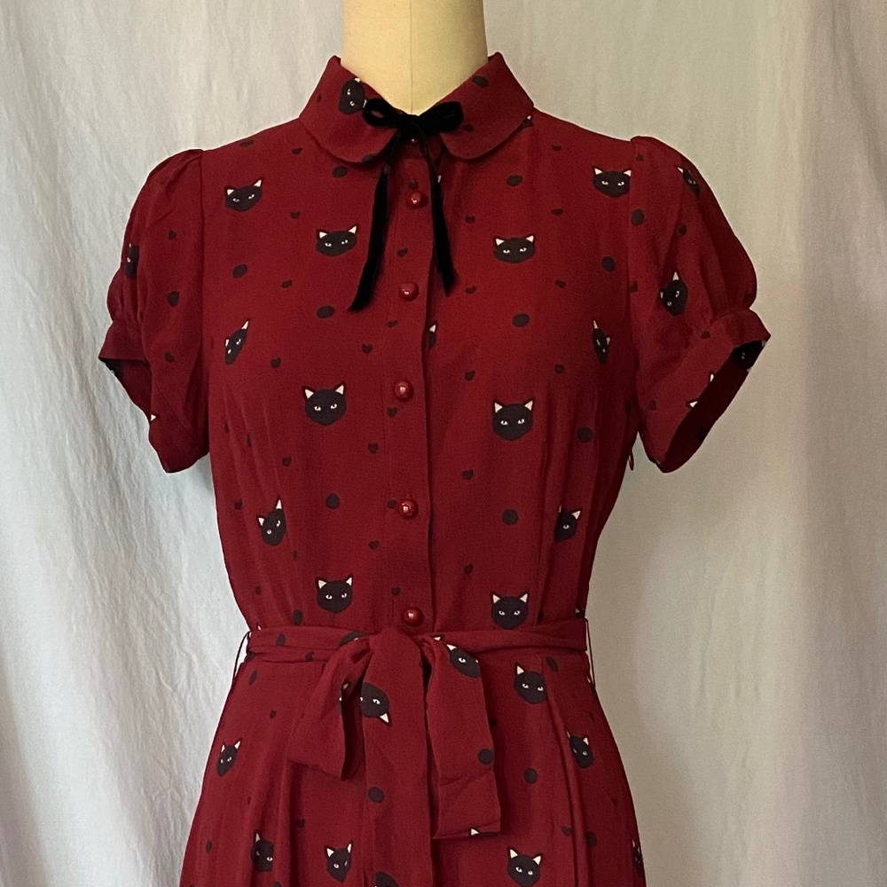 Collectif Miss Meow midi dress